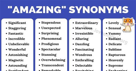 AMAZING Synonyms .